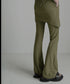 Asymmetric Skirted Flare Pants
